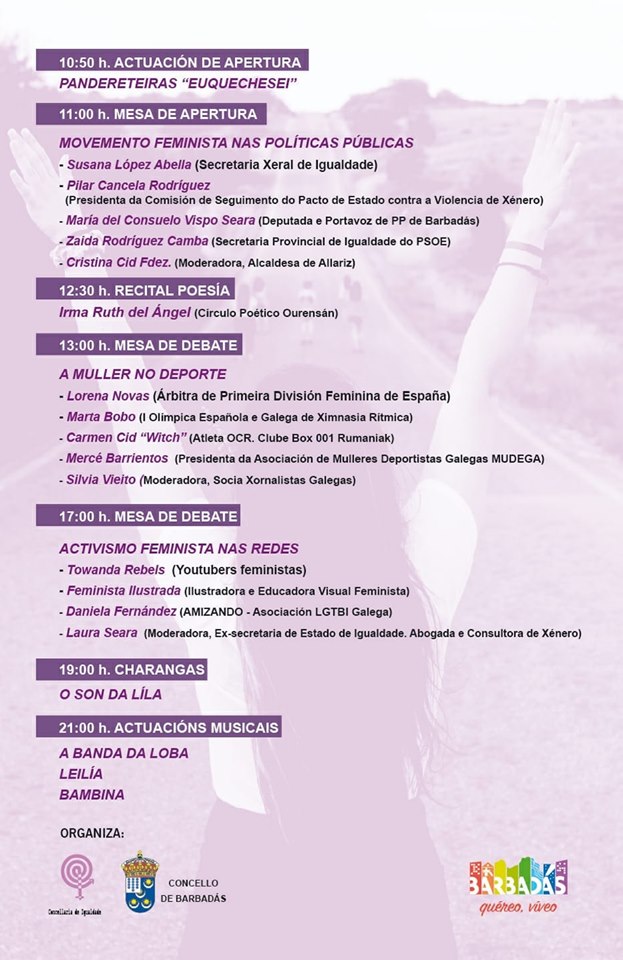 Arranca a II Romaría feminista de Barbadás 2019 2 Programa de la II Romaría feminista de Barbadás 2019