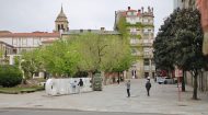 Letras de Ourense en la Plaza Bispo Cesáreo y Alameda